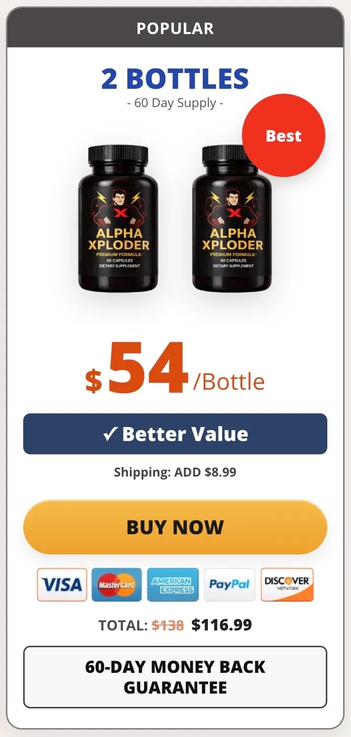 Alpha Xploder 2 bottles - 60 day supply
