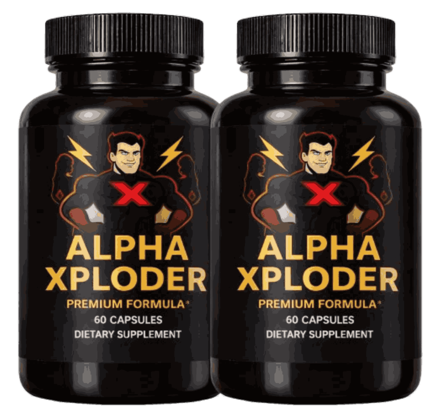 Alpha Xploder premium men's vitality supplement bottle
